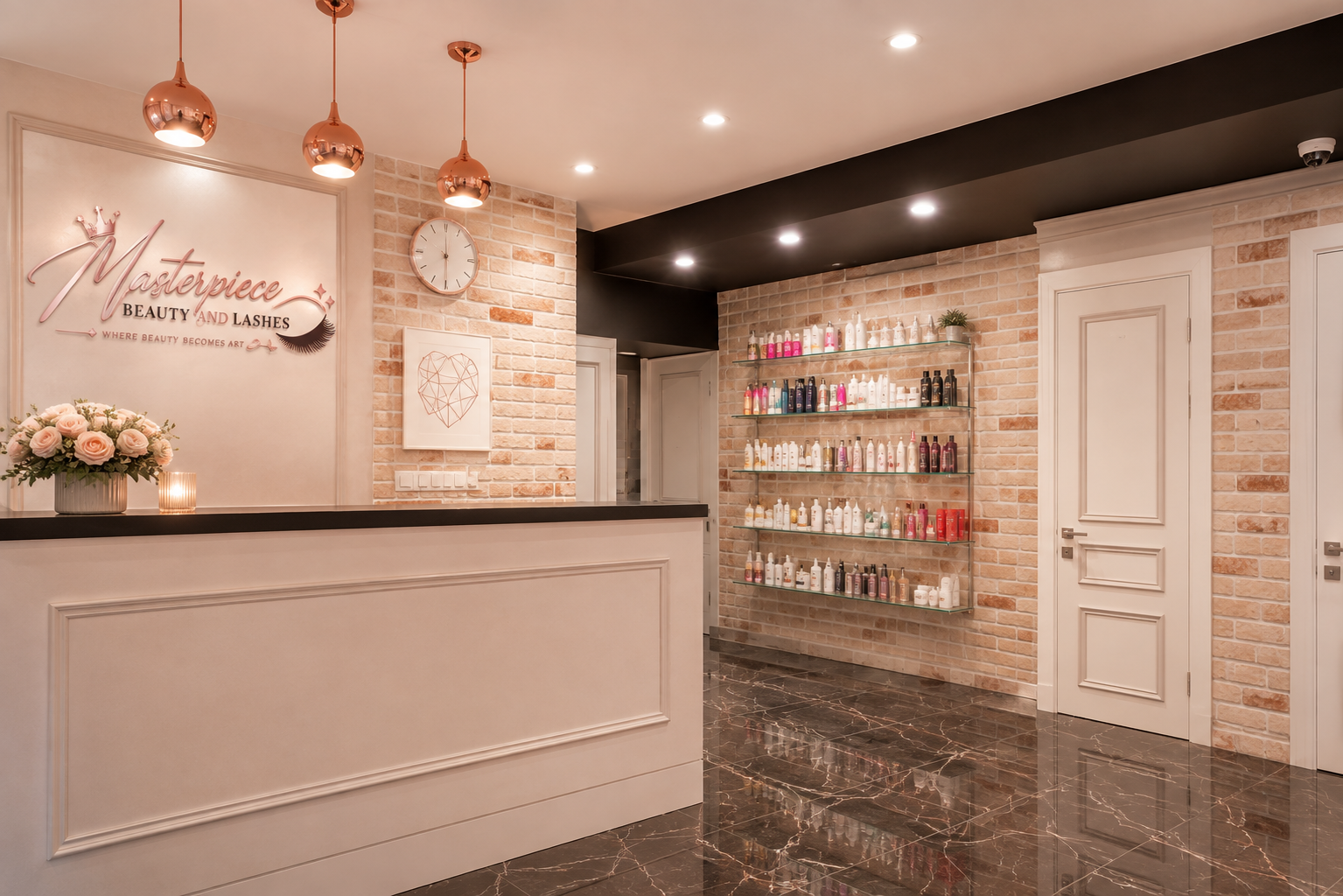 Beauty salon reception