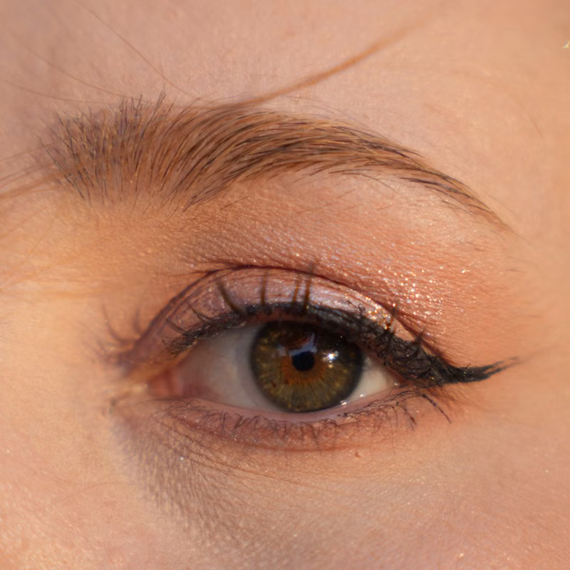 Eye with natural makeup